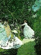 Claude Lorrain women in a garden oil on canvas